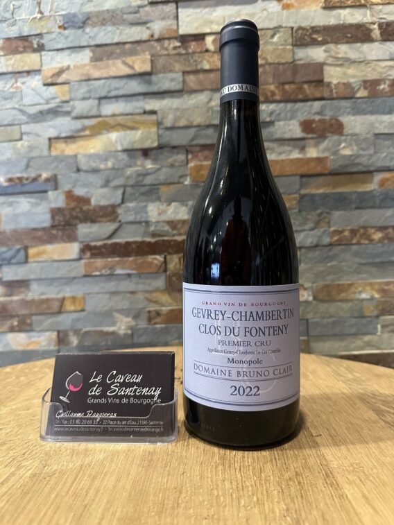 Gevrey-Chambertin 1er Cru « Clos Du Fonteny » Monopole 2022 Domaine Bruno CLAIR