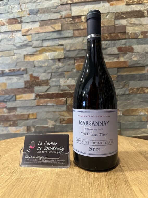 Marsannay « les Grasses Têtes » rouge 2022 Domaine Bruno CLAIR